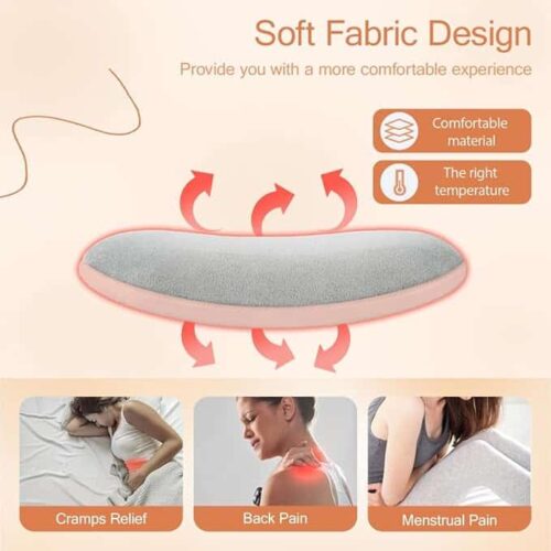 WRQIOO Heat Pad for Period Pain Relief, 9 Heat Levels and Massage Modes Portable Heating Pad 4 WRQIOO Heat Pad for Period Pain Relief, 9 Heat Levels and Massage Modes Portable Heating Pad
