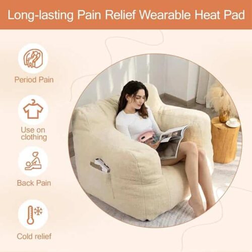 WRQIOO Heat Pad for Period Pain Relief, 9 Heat Levels and Massage Modes Portable Heating Pad 3 WRQIOO Heat Pad for Period Pain Relief, 9 Heat Levels and Massage Modes Portable Heating Pad
