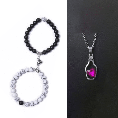 Combo offer: Couple bracelet and love pendant | Couple Gift