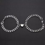 2PCS Matching Heart Bracelets for Couples Long Distance